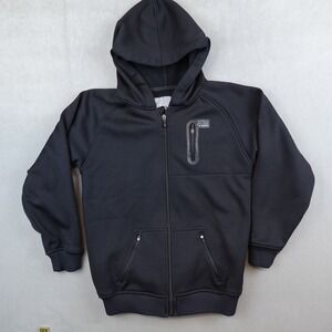 Fox Racing Zip Up Hoodie Jacket Large Womens Black Logo Vtg Y2K Fleece Lined